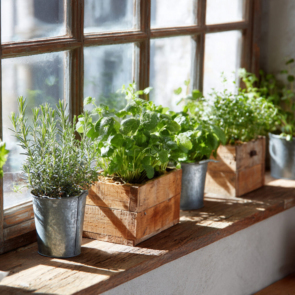 Fresh Herb Garden Display