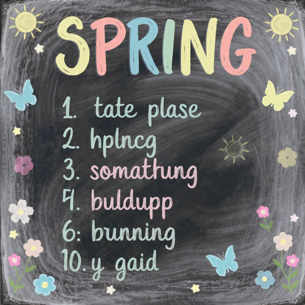 Spring Bucket List