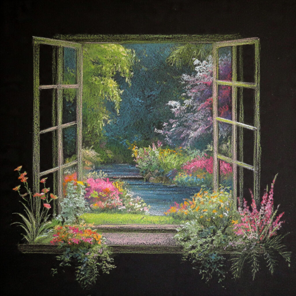 Spring Window Scene