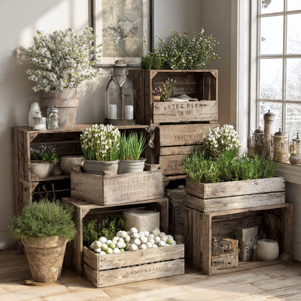 Vintage Crate Display