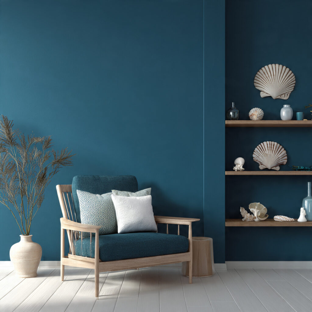 An Ocean Blue Accent Wall