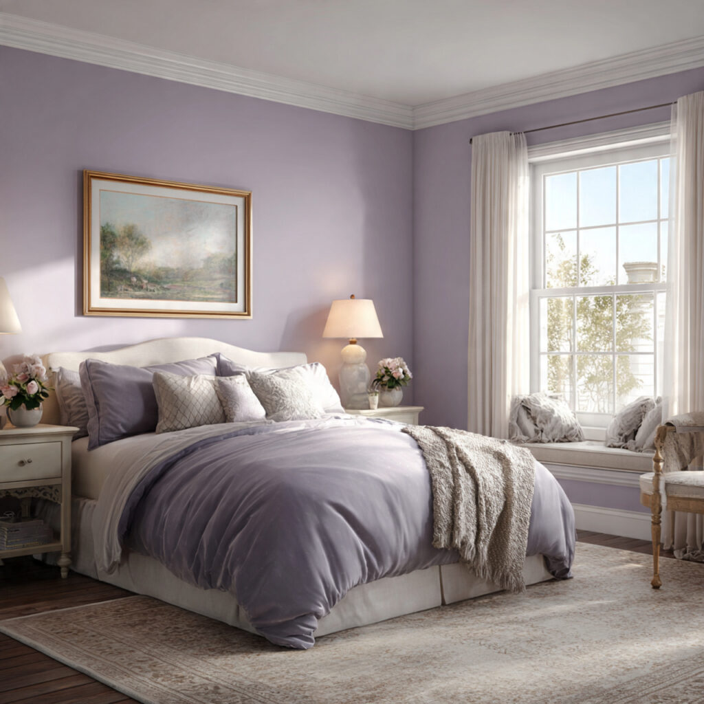Dusty Lavender Gray Walls