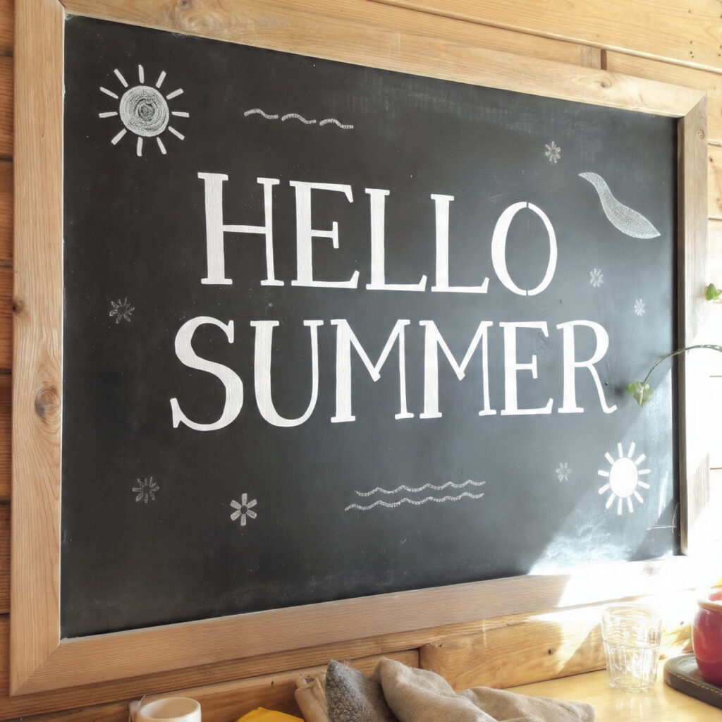 26 Summer Chalkboard Ideas That Add a Fun, Creative Touch to Your Home Try These Cute Designs Today 2 "Hello, Summer" Welcome Design