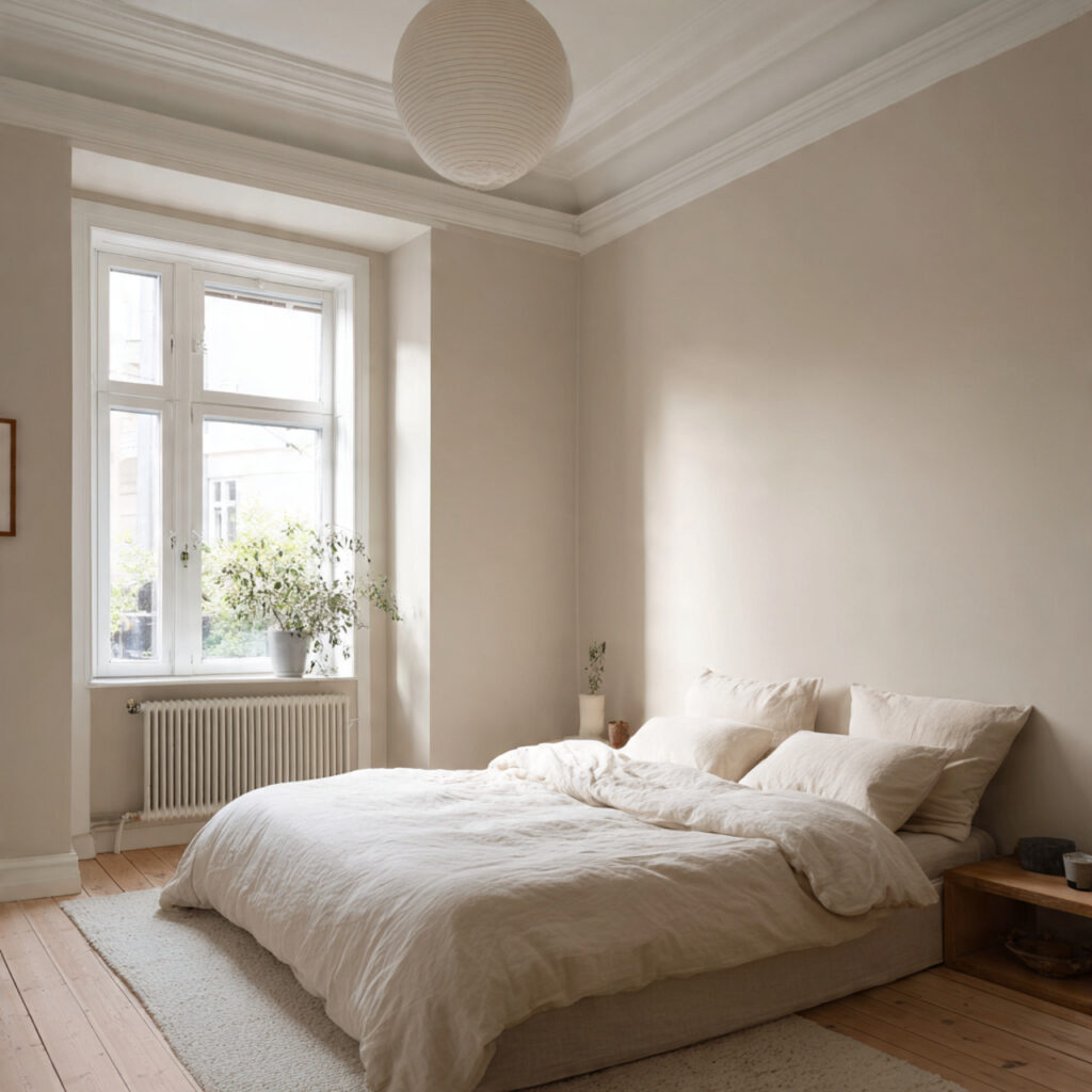 A Pale, Warm Neutral on All Four Walls and the Ceiling