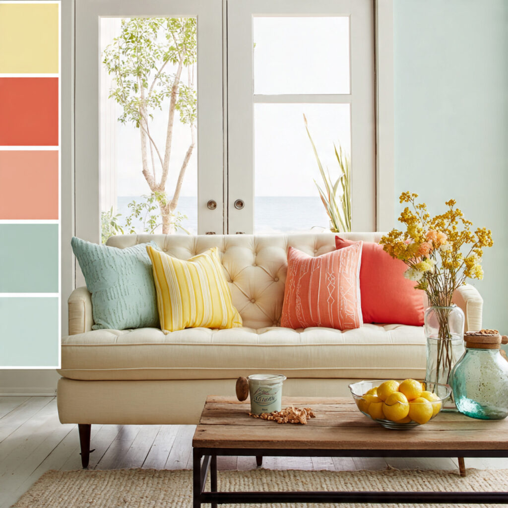 Swap Cushions to a Summer Palette