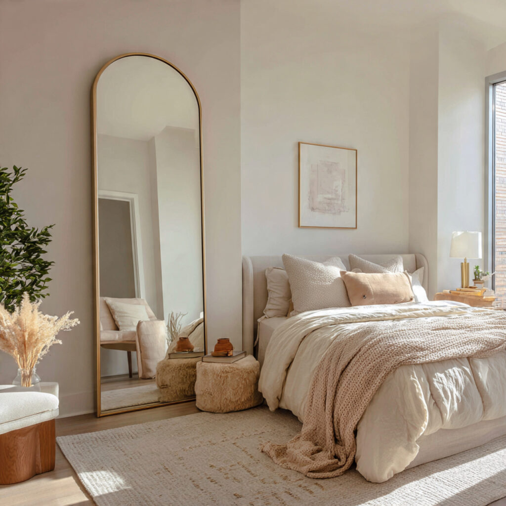 Add a Full-Length Mirror With a Stylish Frame