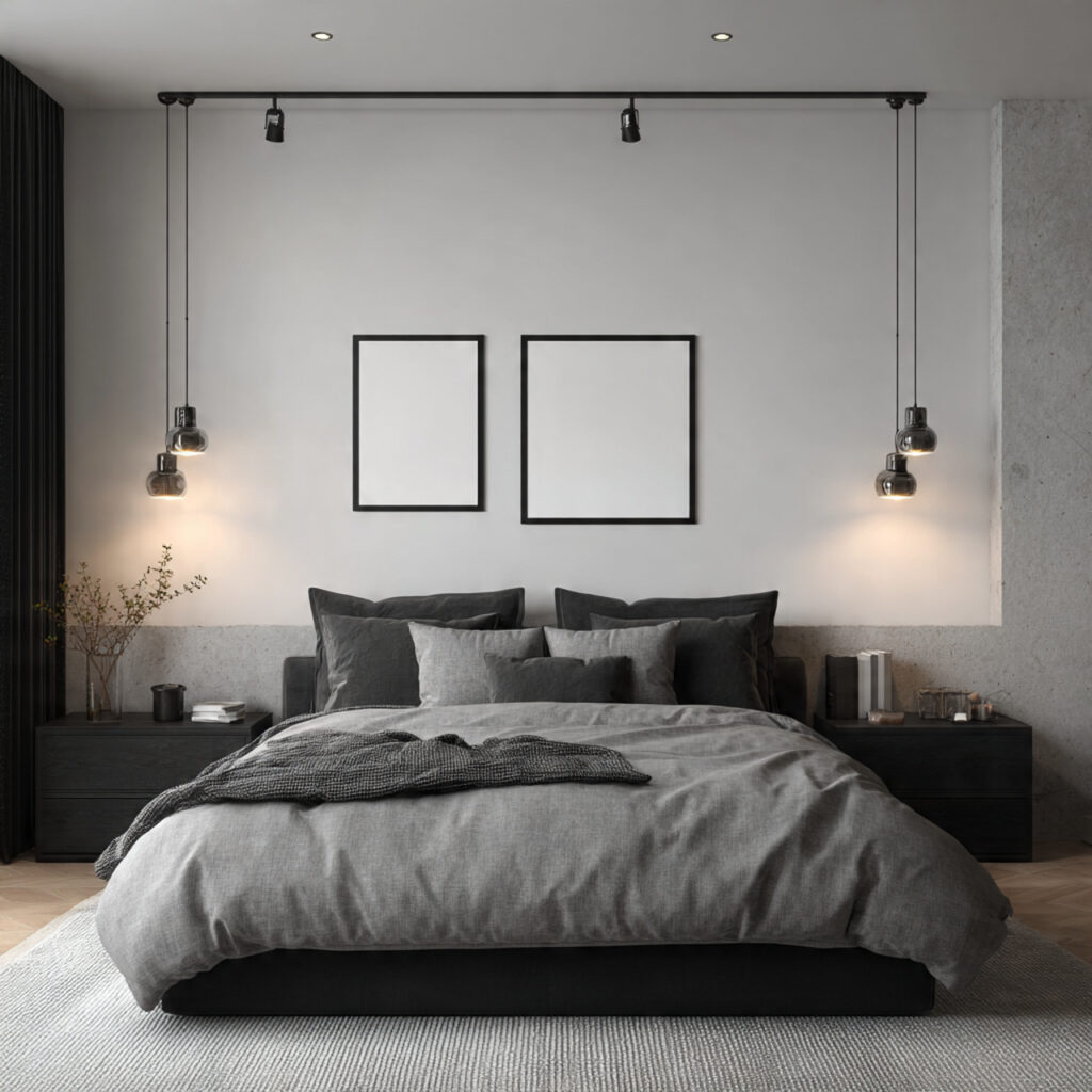 27 Modern Bedroom Ideas That Create a Sleek, Elegant, and Pinterest-Perfect Space Instantly 11 Use Matte Black Hardware and Fixtures Throughout