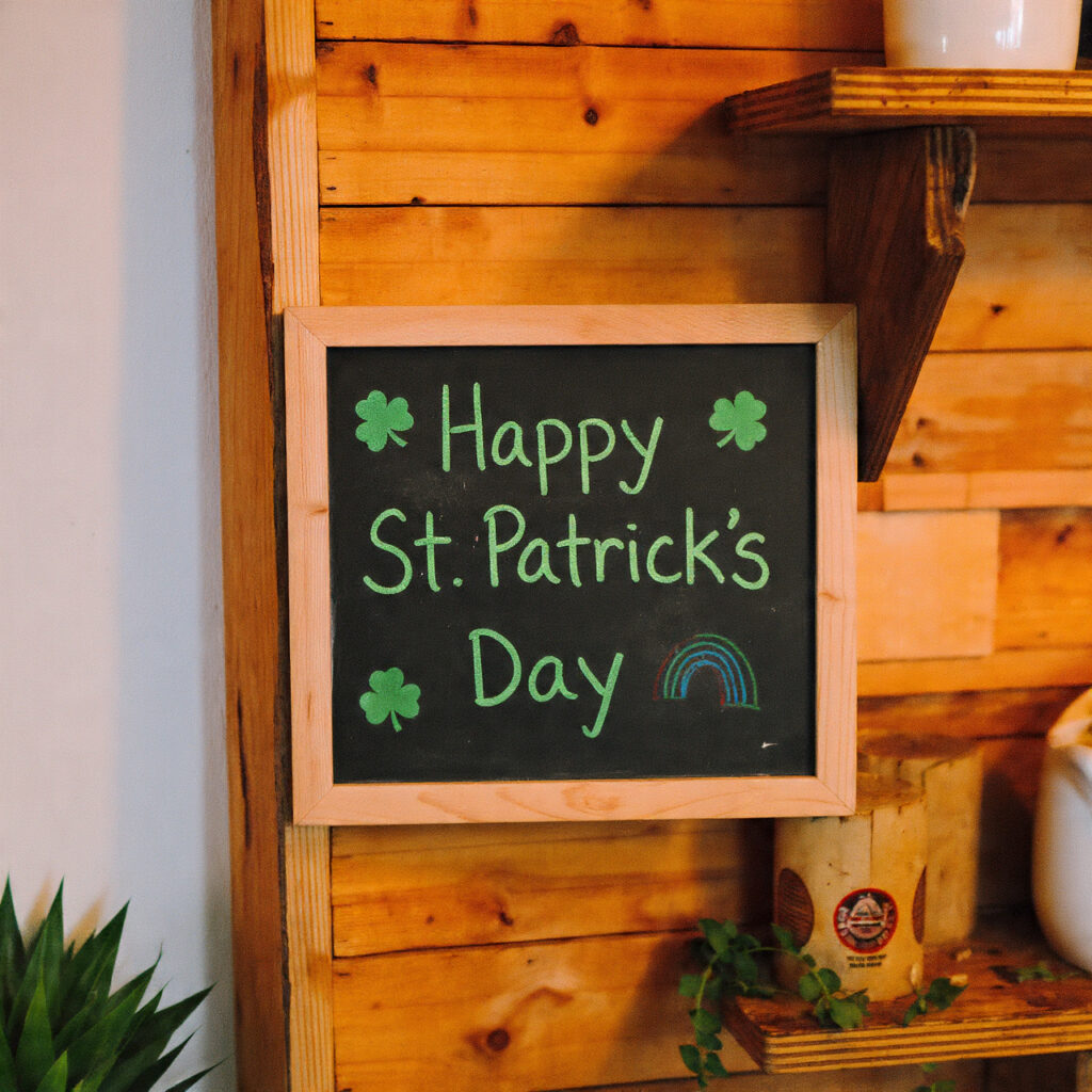 A St. Patrick's Day Chalkboard Sign
