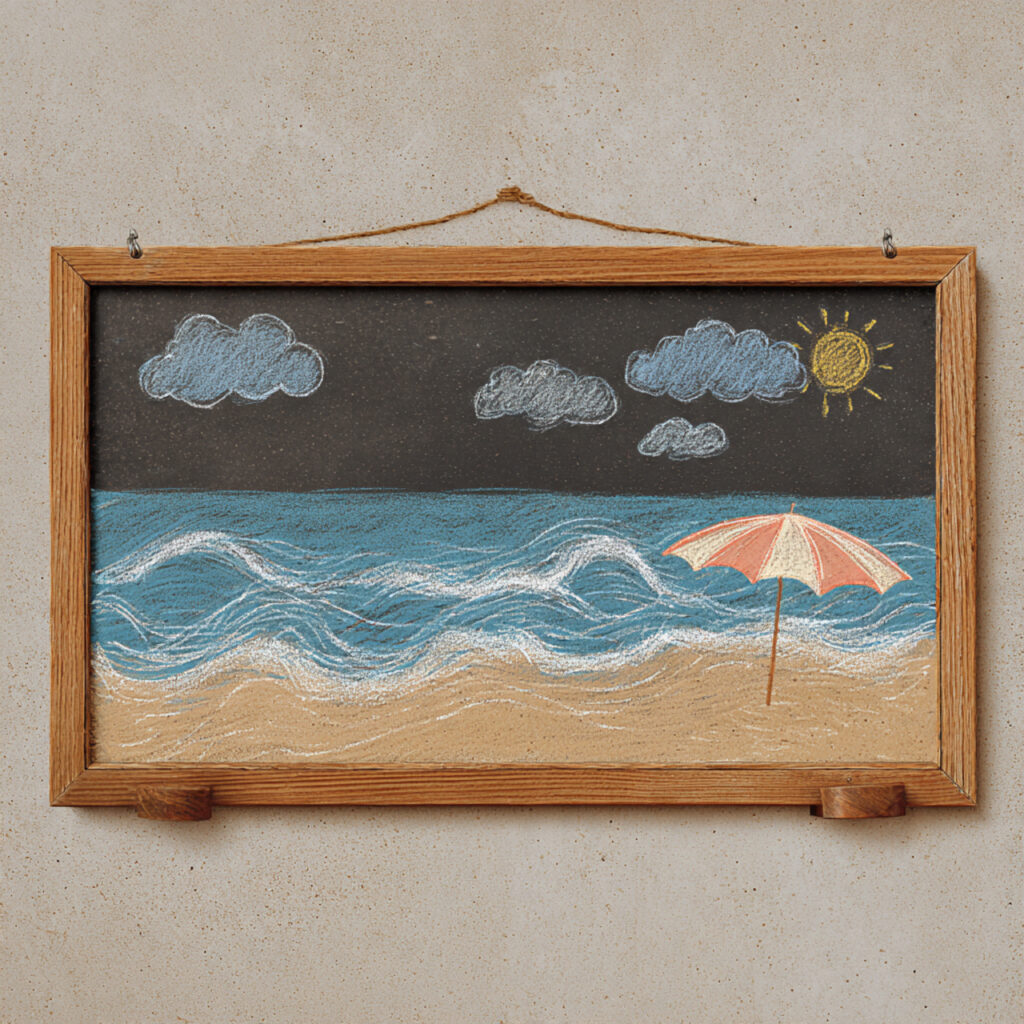 26 Summer Chalkboard Ideas That Add a Fun, Creative Touch to Your Home Try These Cute Designs Today 12 A Beach Scene Panorama