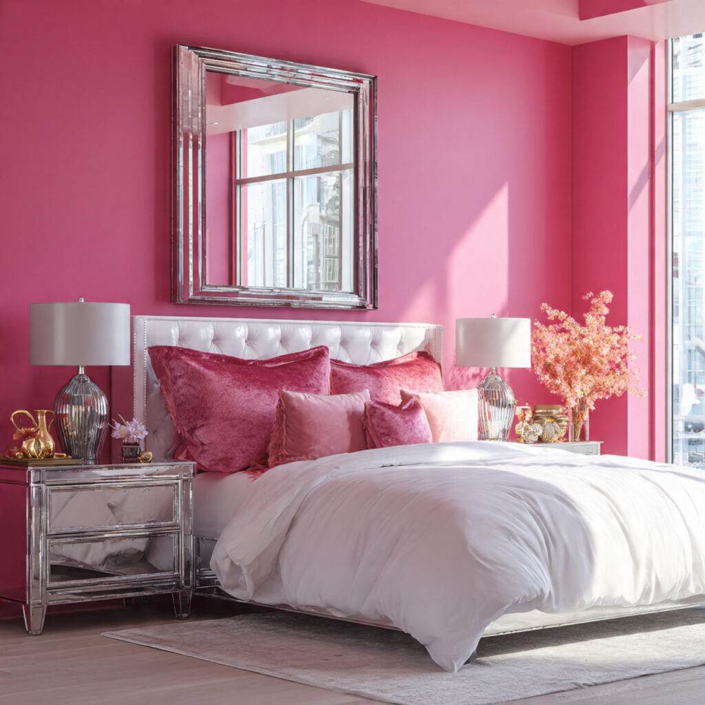 Hot Pink and Chrome Maximalist Summer Setup