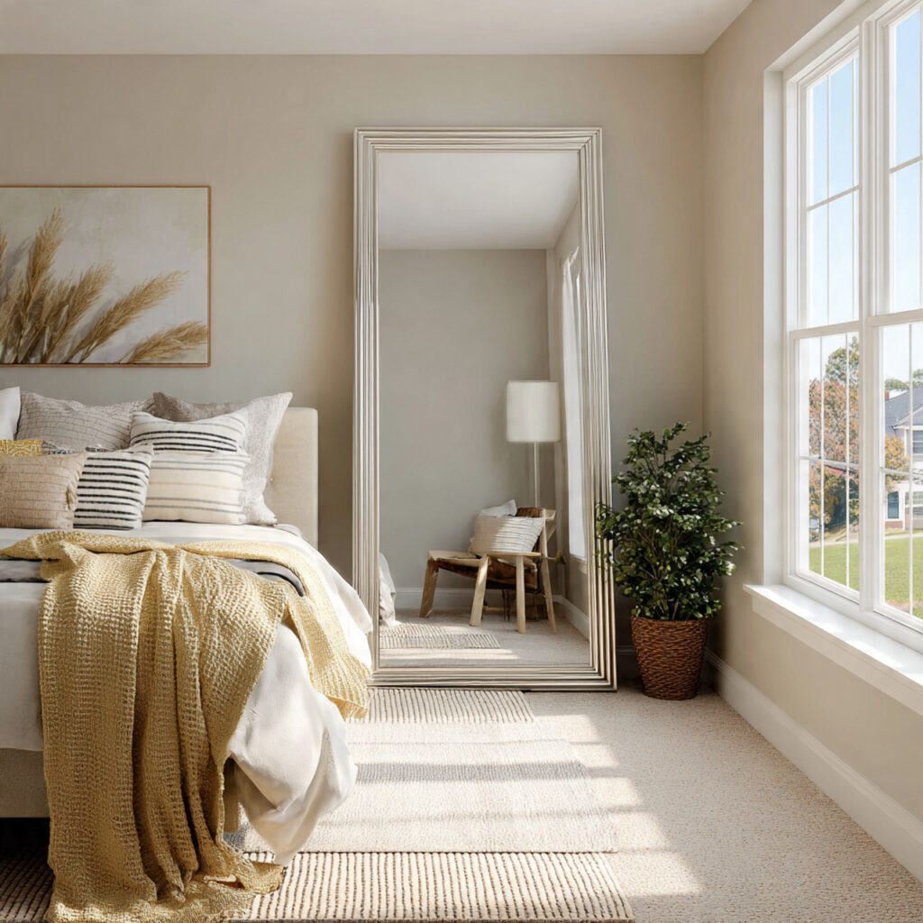 Use a Large Mirror to Open the Space