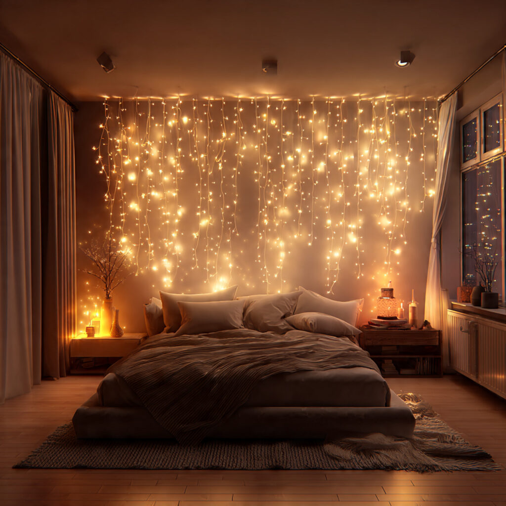 Warm String Lights for Evening Atmosphere