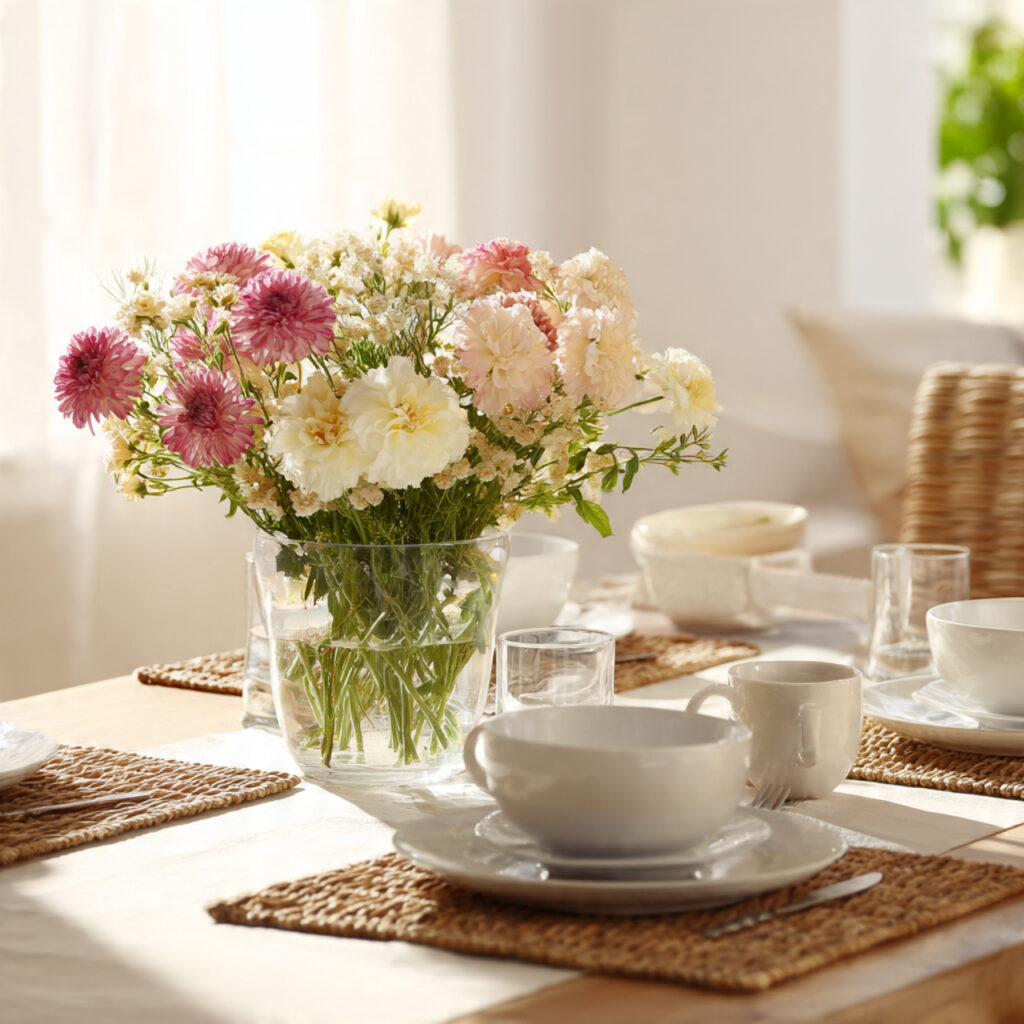 A Summer Dining Table Arrangement