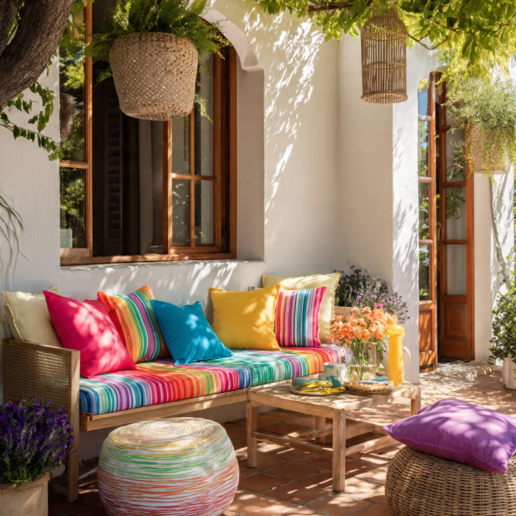 Colorful Outdoor Cushions and Pillows