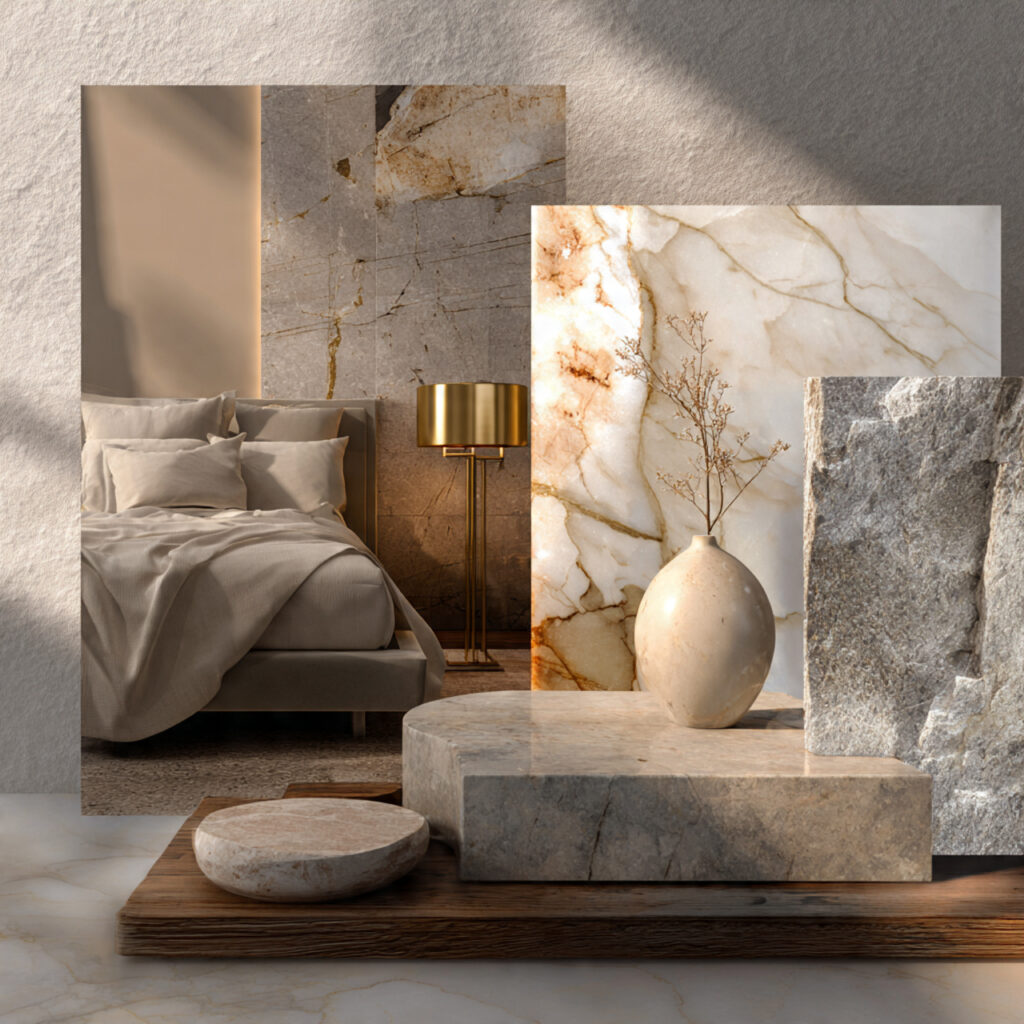 27 Modern Bedroom Ideas That Create a Sleek, Elegant, and Pinterest-Perfect Space Instantly 15 Use Natural Stone or Marble as a Surface Material