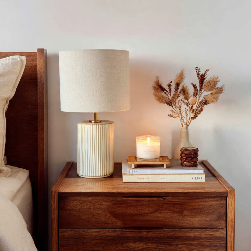 21 Cozy Bedroom Ideas That Make Your Space Warm, Relaxing, and Perfect for Everyday Comfort 16 Style a Cozy Nightstand With Intentional Objects