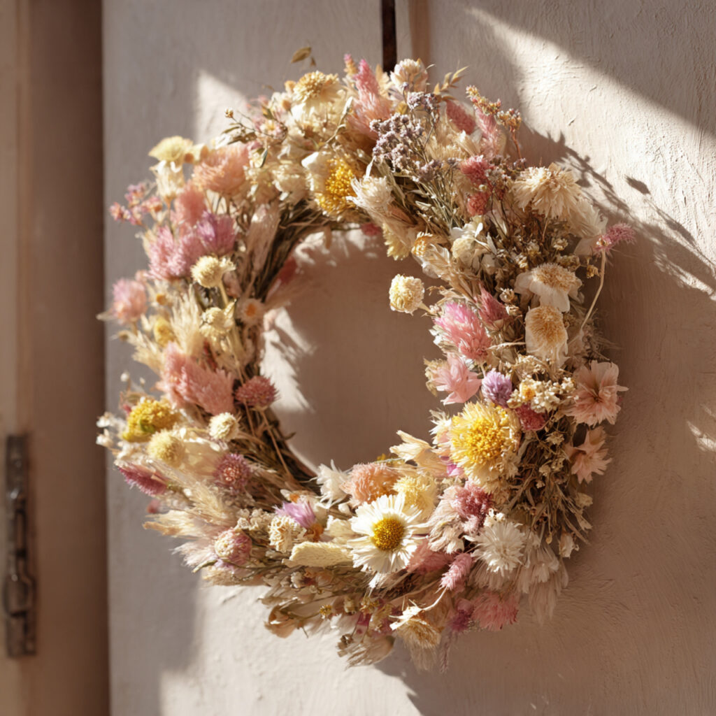 A Dried Flower Wreath You Make Yourself