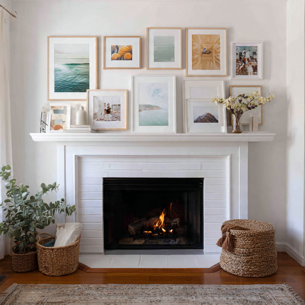 A Gallery Wall Above the Mantel