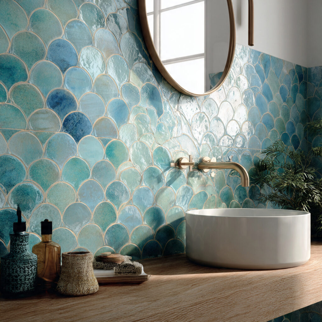 A Mermaid Scale Tile Effect