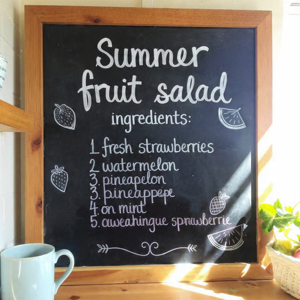 26 Summer Chalkboard Ideas That Add a Fun, Creative Touch to Your Home Try These Cute Designs Today 17 A Summer Recipe Board