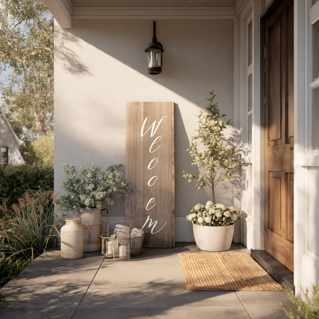 A Monogrammed or Personal Welcome Sign