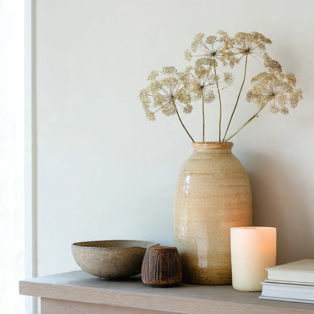 A Styled Vignette With Three Key Objects