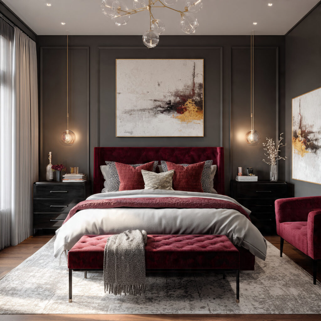 Add Velvet Accents Throughout the Room