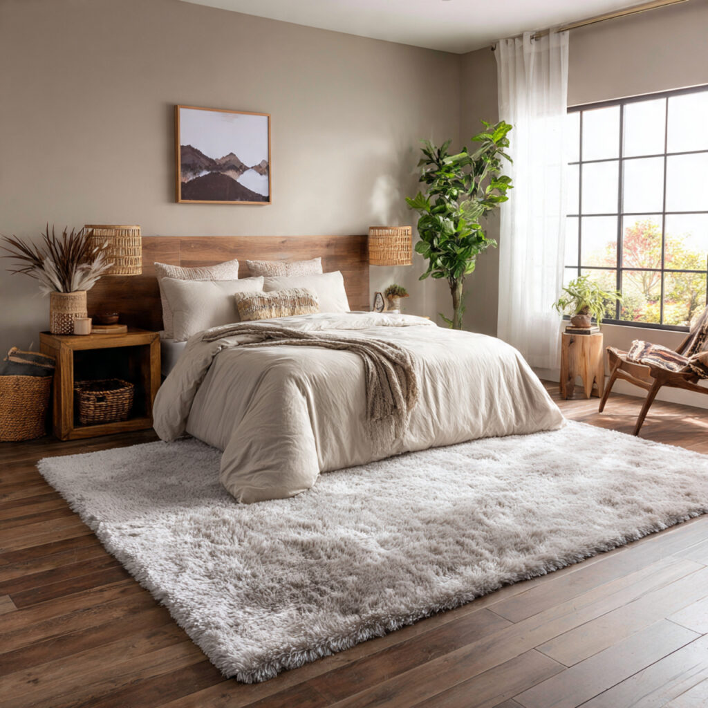 Add a Plush Faux Fur or Shag Rug