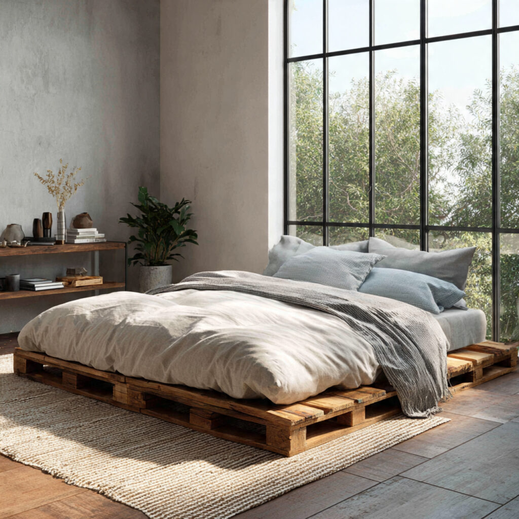 A Platform Bed That Sits Low