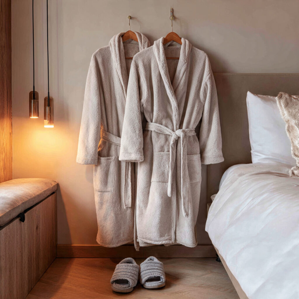 Matching Robes or Slippers as a Small Luxury
