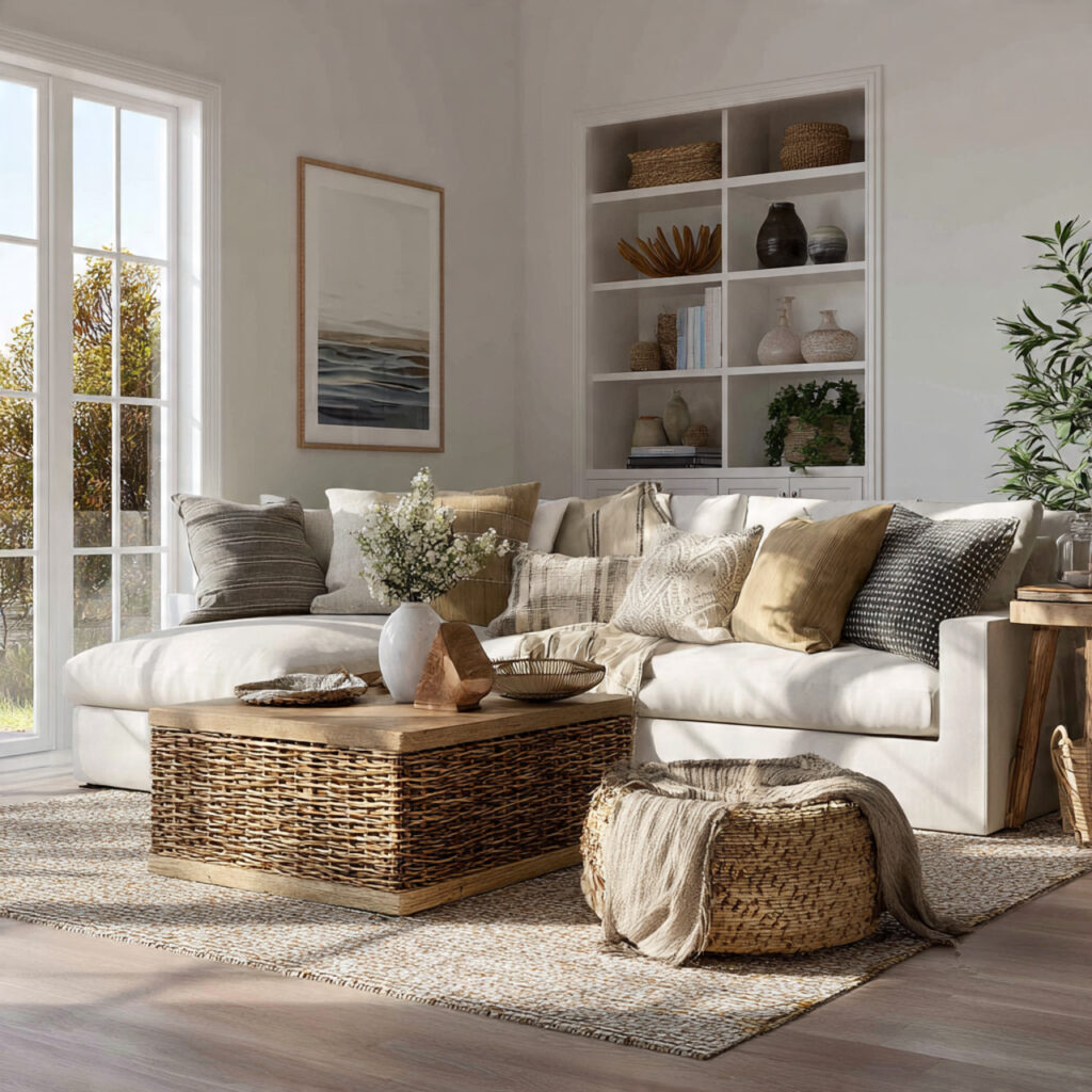 Natural Textures and Woven Accents