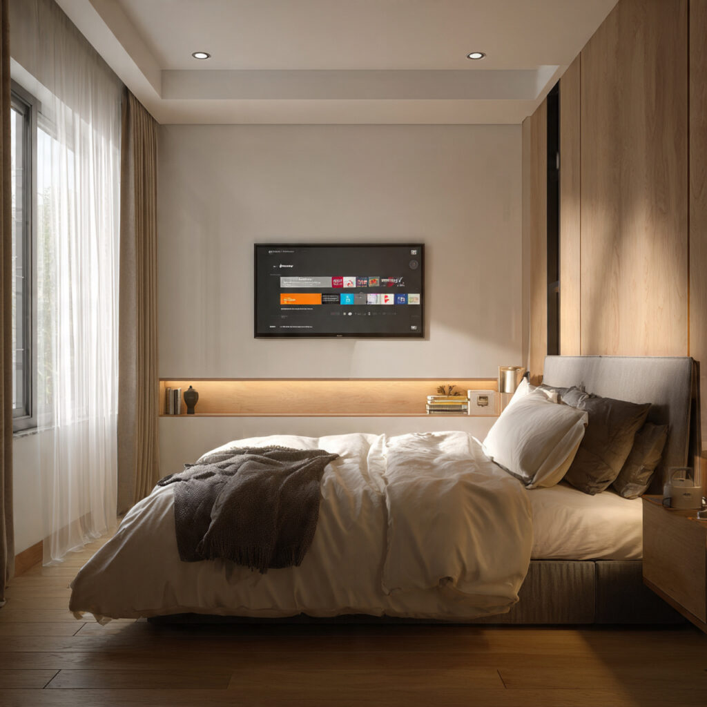 A Bedroom-Only Media Setup That Suits Both Viewing Habits