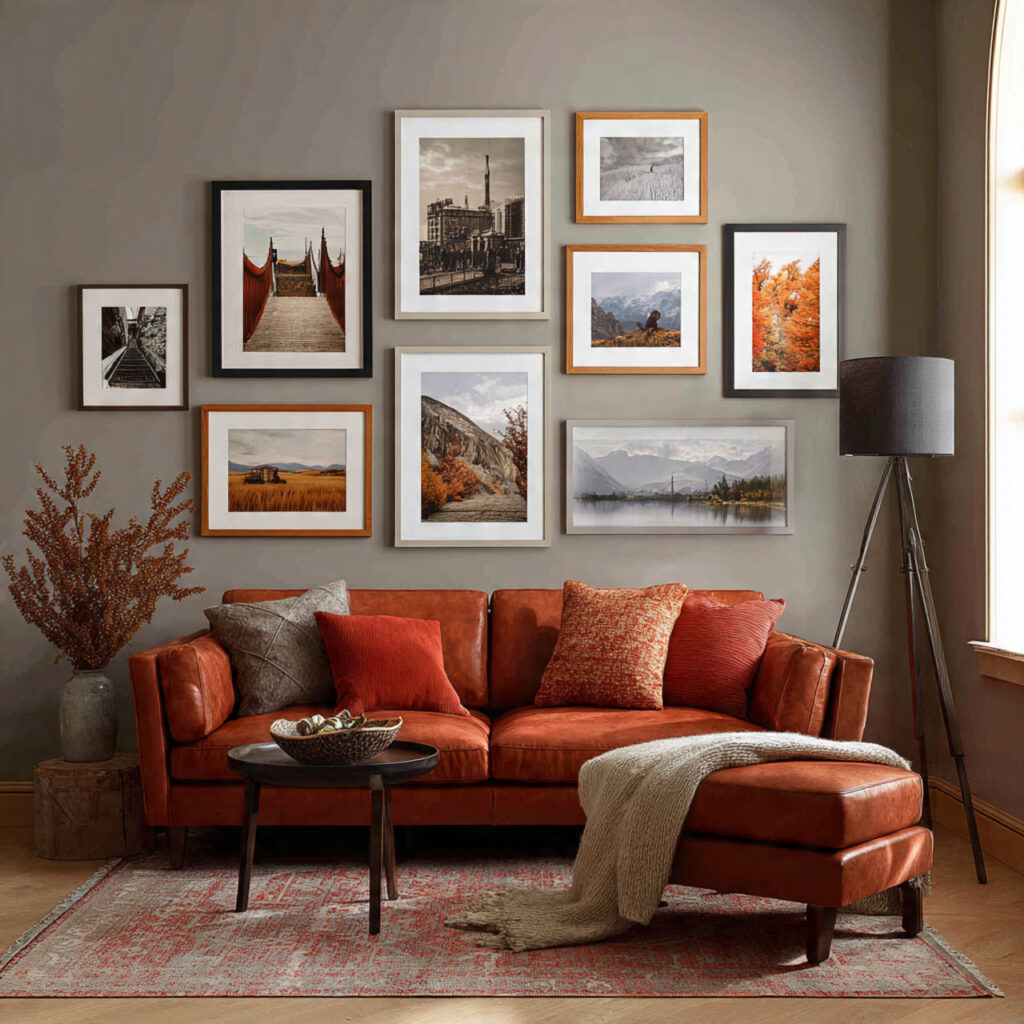 21 Cozy Bedroom Ideas That Make Your Space Warm, Relaxing, and Perfect for Everyday Comfort 20 Create a Warm Focal Point With a Gallery of Framed Prints