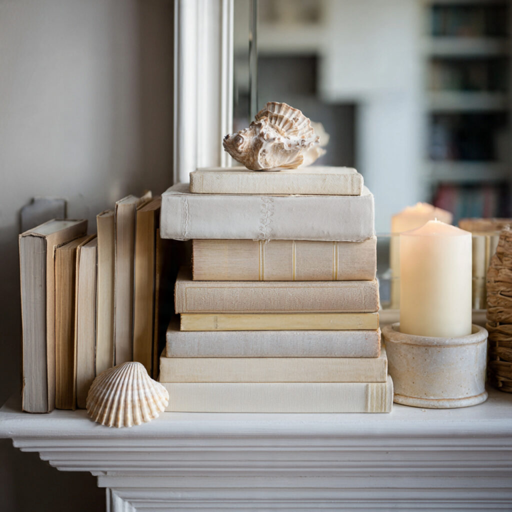 Stacked Books With a Summer Palette