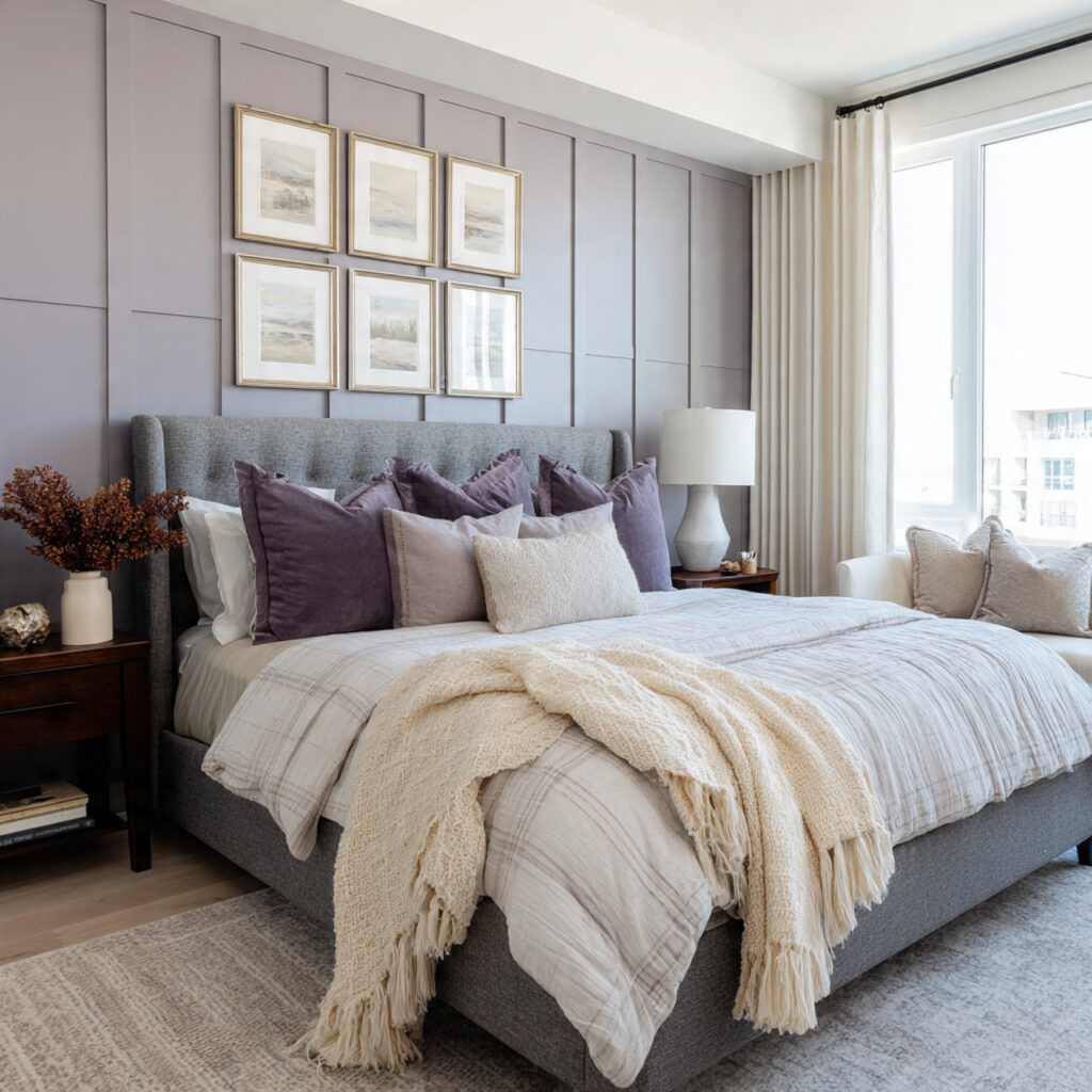 A Feature Wall Behind the Bed