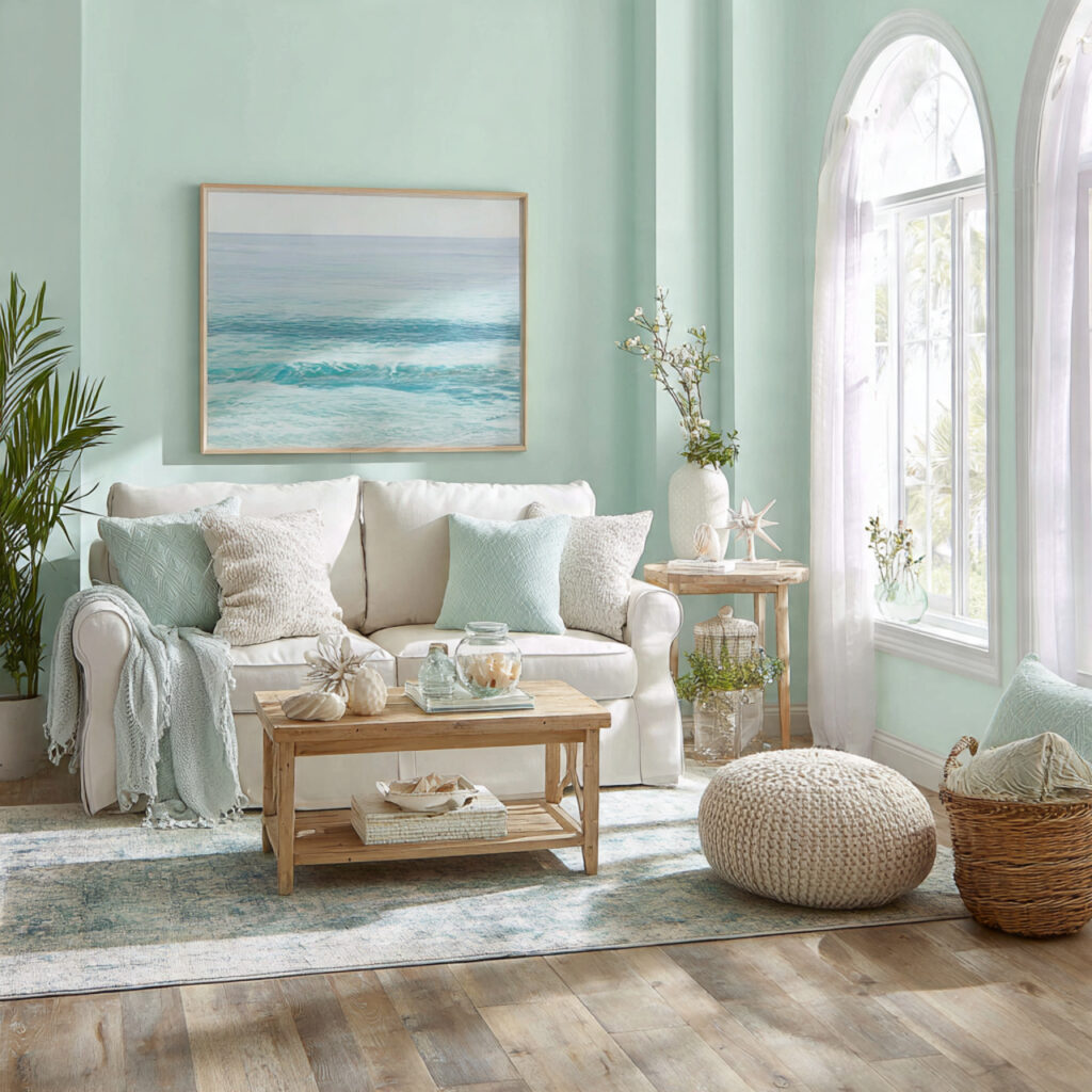 Seafoam Green and Aqua Walls