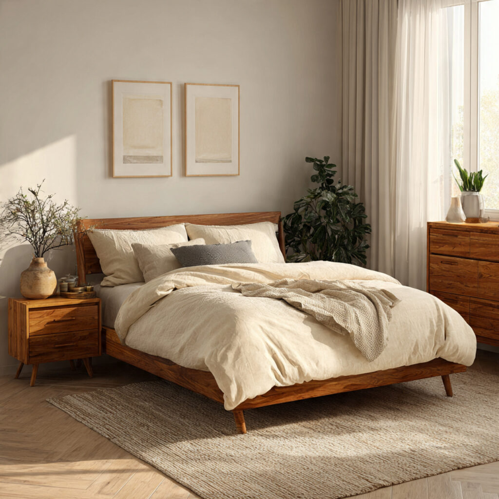 Warm Wood Furniture Throughout