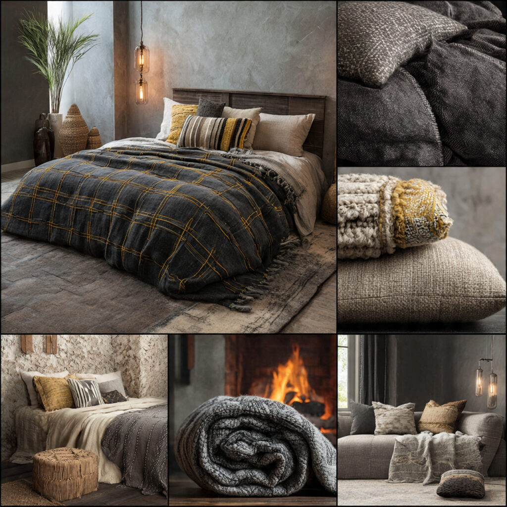 Mixed Textiles With a Unifying Color Thread