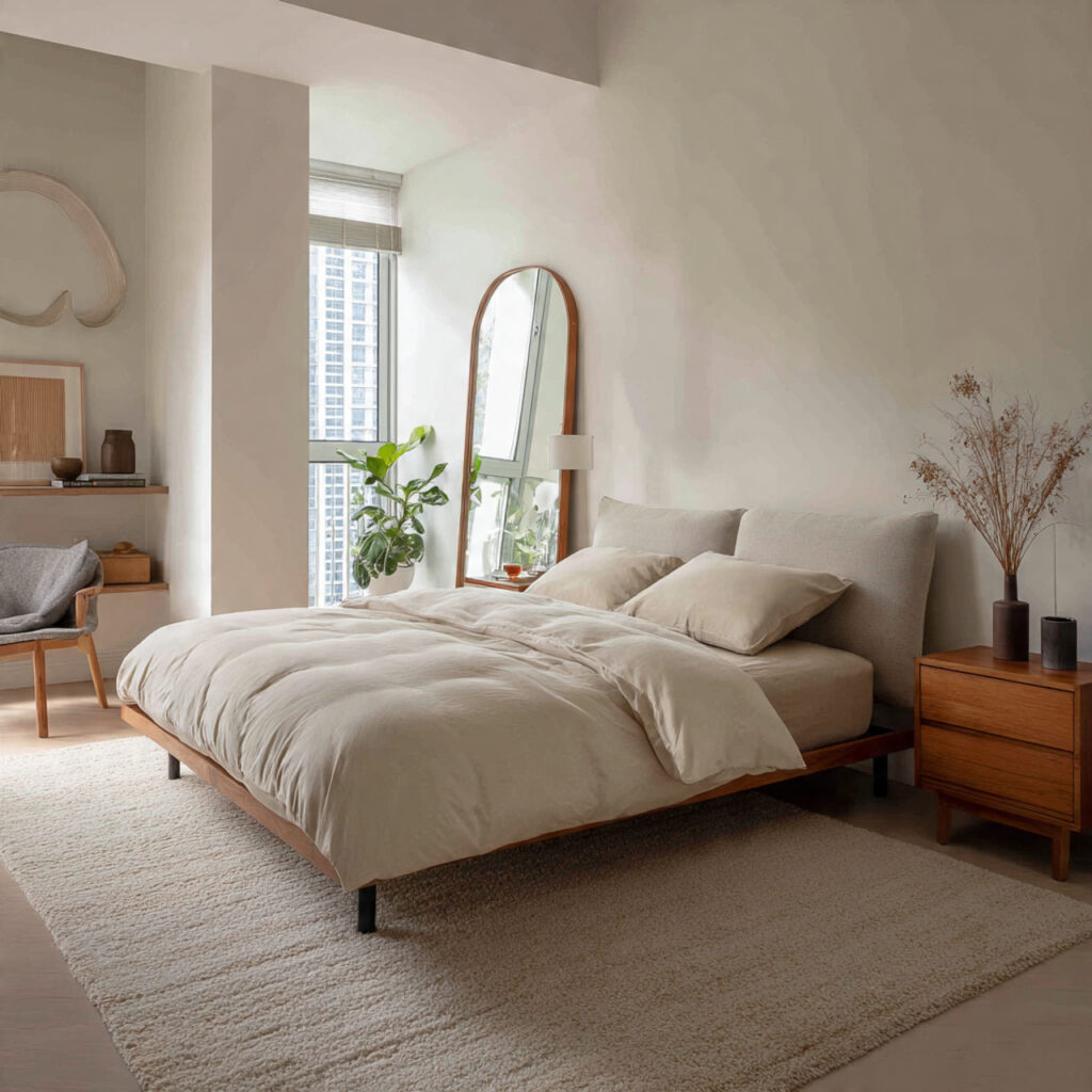 24 Bedroom Ideas for Men That Look Clean, Stylish, and Masculine Upgrade Your Space Today 22 Slim Profile Furniture and Open Floor Plan Setup