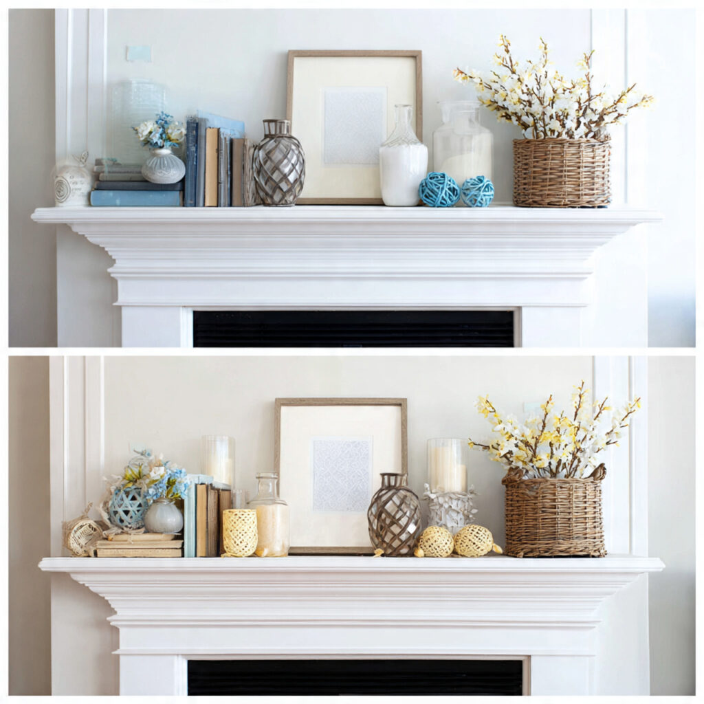 A Seasonal Color Change at the Mantel Alone