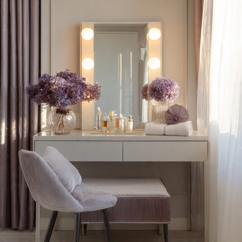 A Vanity or Dressing Table in Palette Tones