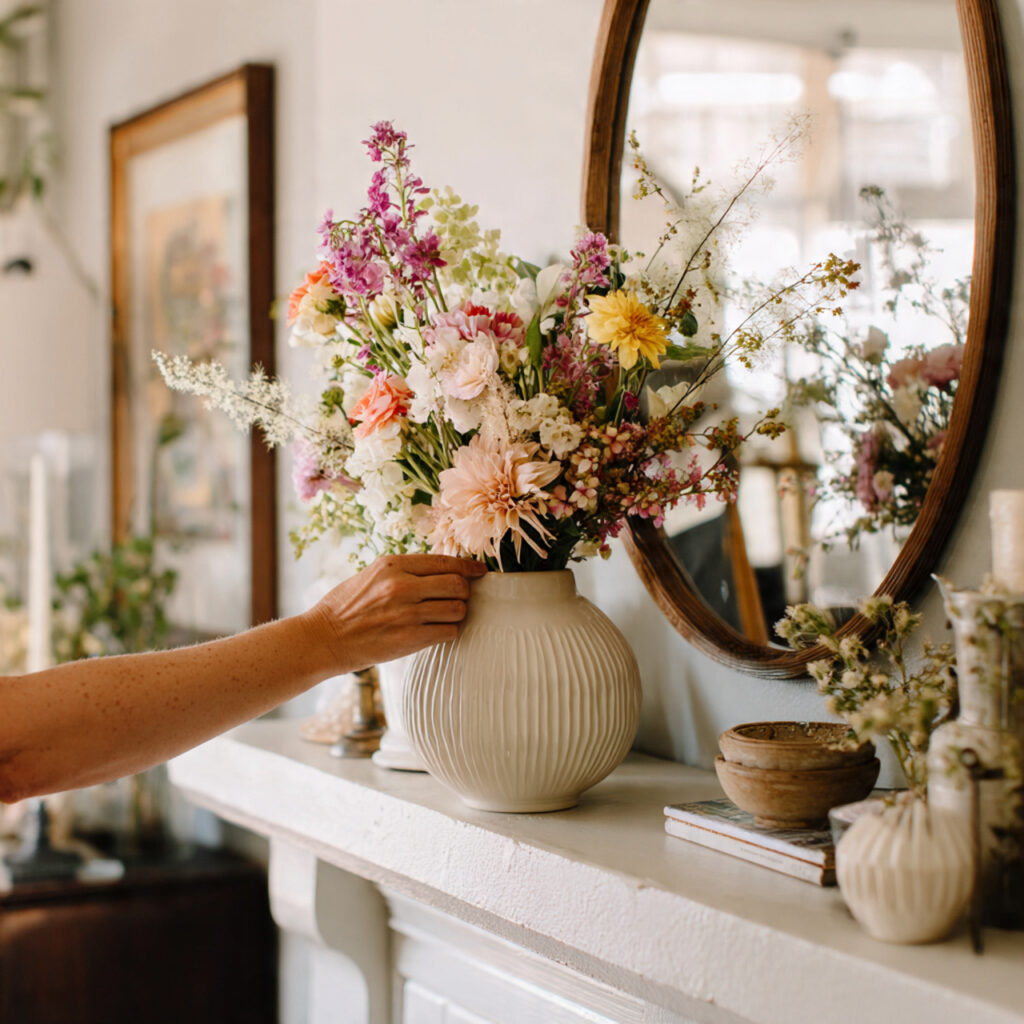 A Weekly Refresh Habit for Summer Mantels
