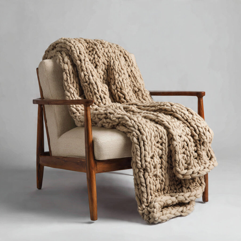 21 Cozy Bedroom Ideas That Make Your Space Warm, Relaxing, and Perfect for Everyday Comfort 4 Add a Chunky Knit Throw to the Bed or Chair