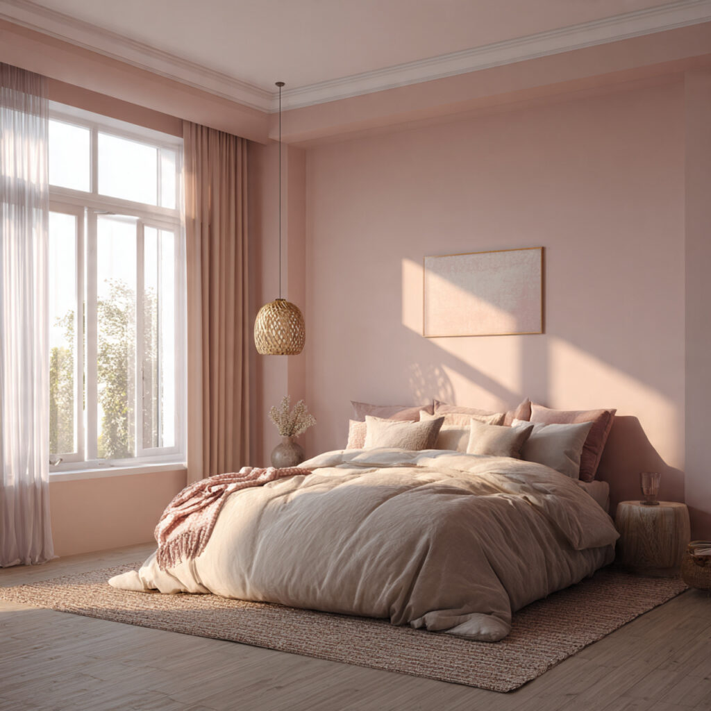 Soft Blush or Dusty Rose Walls