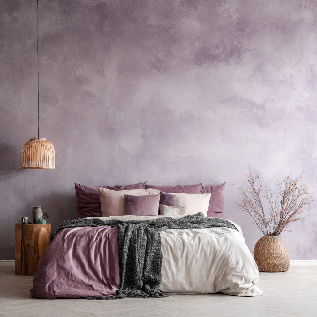 Purple Gray Limewash Effect