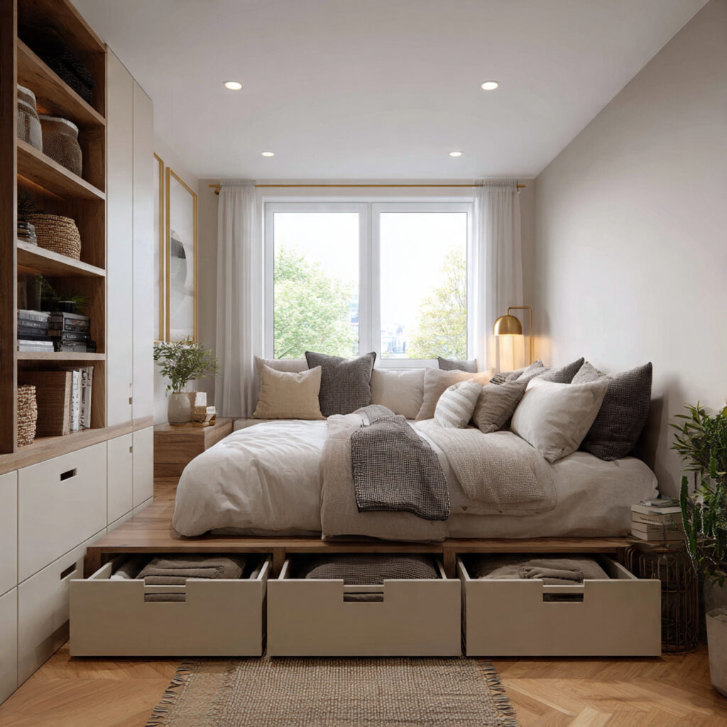 A Bed With Storage Underneath