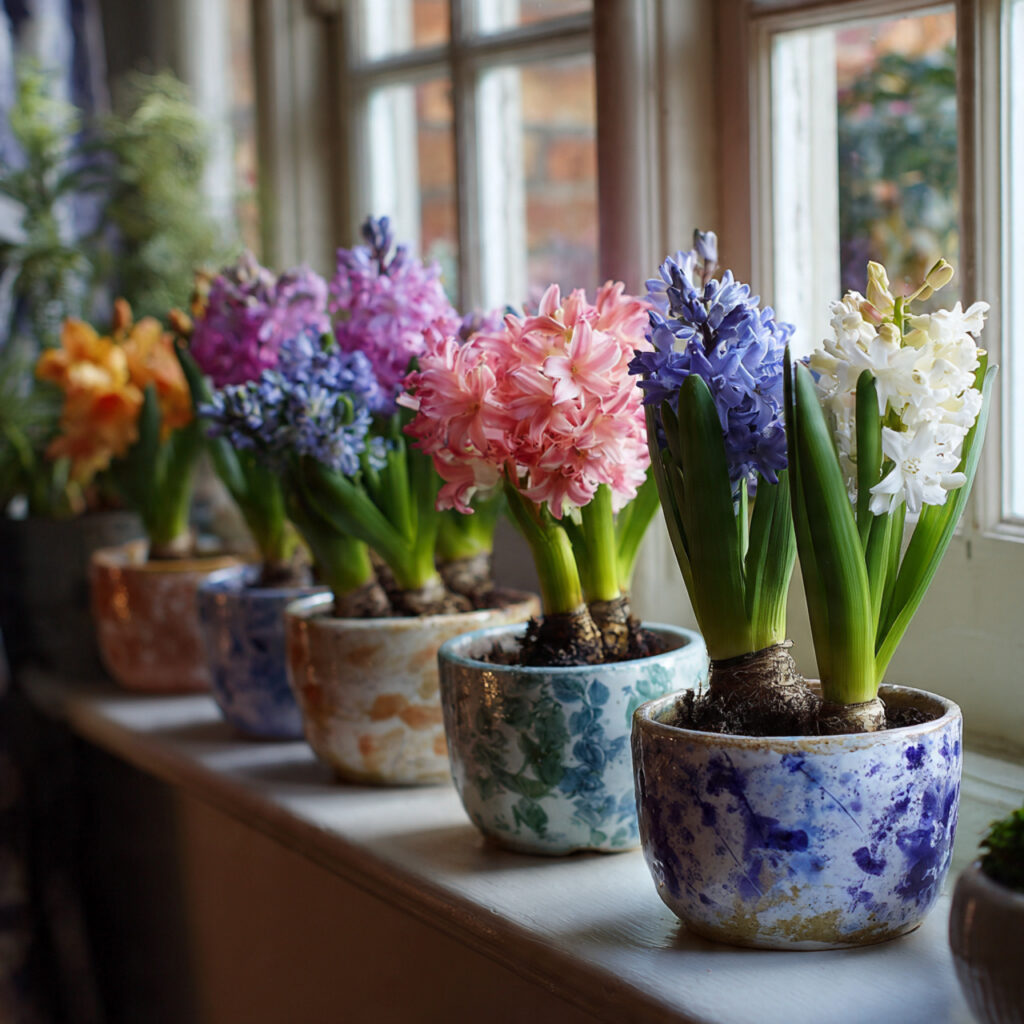 Forced Bulbs in Simple Pots