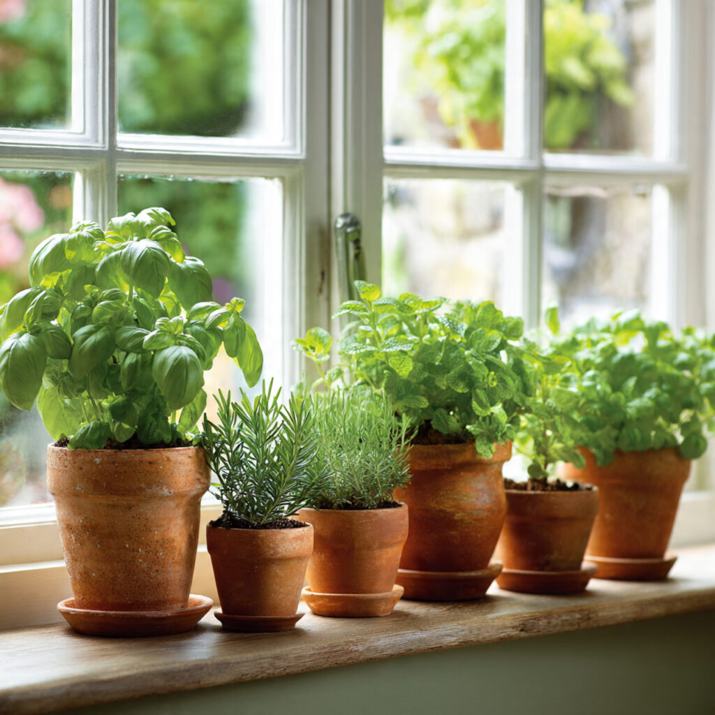 A Herb Garden on the Kitchen Windowsill