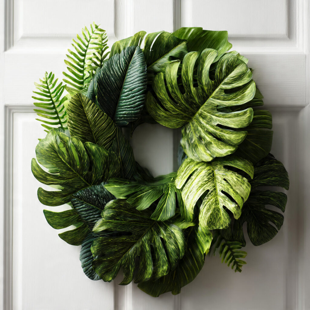 A Tropical Leaf Wreath