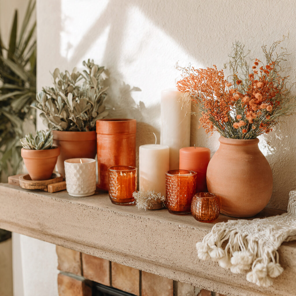 Warm Coral and Terracotta Tones